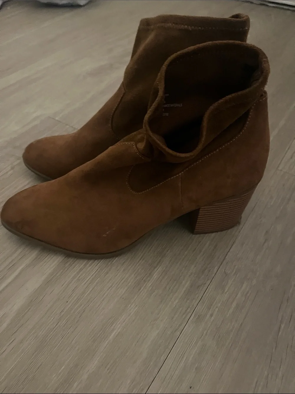 A.N.A Suede Ankle Boots in Brown - Women's Fashion Booties